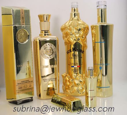 شراء زجاجات زجاجية الذهبية 50 مل / 100 مل / 500 مل / 700 مل تصنيع عبر الإنترنت
