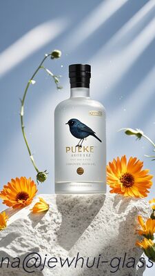 شراء زجاجة فودكا زجاجية سعة 750 مل - تخصيص، زجاج فائق النقاء، زجاجة فاخرة تصنيع عبر الإنترنت