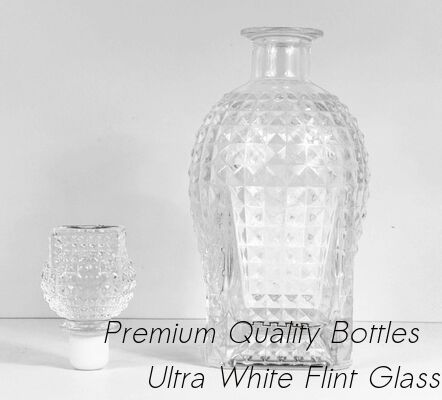 شراء XO  Glass Bottle 750ml فراغ طلاء بالكهرباء طلاء ذهبي تصنيع عبر الإنترنت