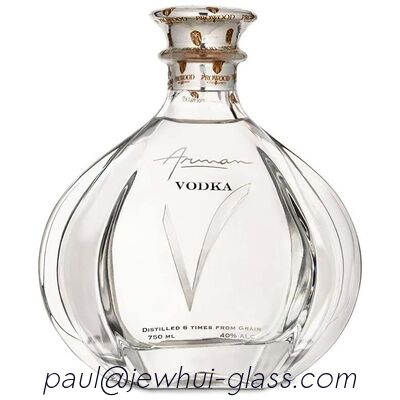 الجودة  Arman Vodka Brandy Glass Bottle Round Shaped Alcohol Bottle 1000ML مصنع