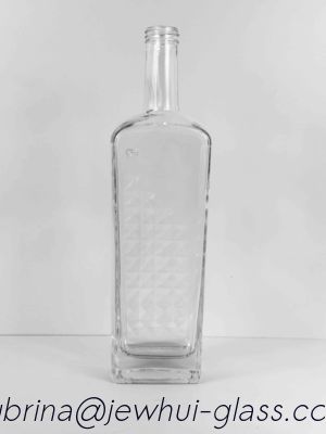 سعر جيد 750 ml Clear Glass Long Neck Rectangular Michigan Liquor Bottle 21.5 mm Bar Top Neck Finish الانترنت